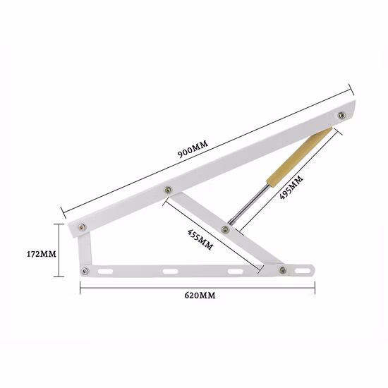 Hochwertiger hydraulischer Klappbett-Halterungsrahmen, Gasfeder, anhebbarer Aufbewahrungsmechanismus für das Bett
