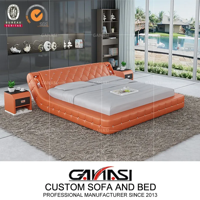 LED-Polsterkristalldekorationen California-Bettgestell