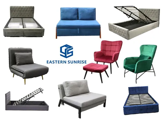 Simple Style Bedroom Furniture Fabric Leather Velvet Storage Bed Frame